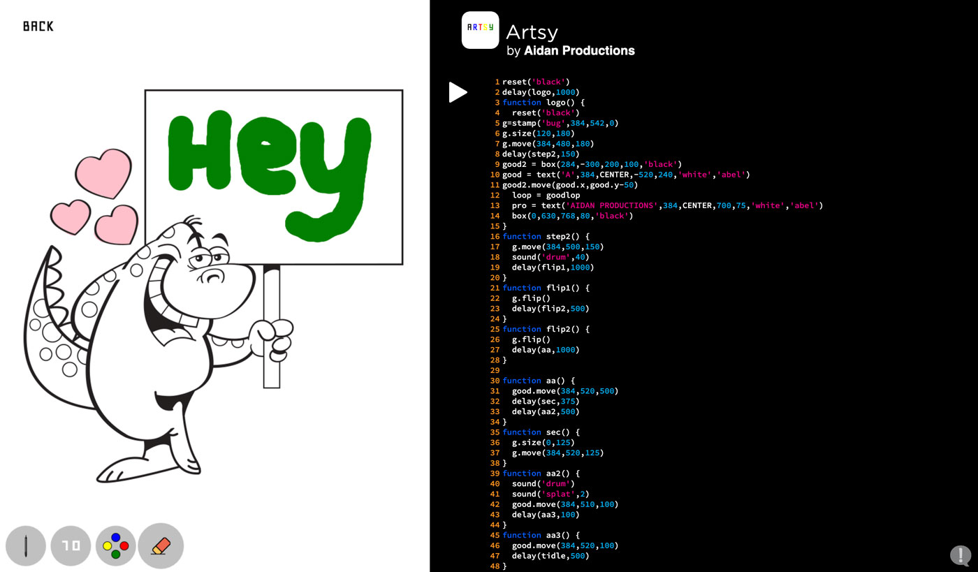 A screenshot of the Artsy Bitsbox app